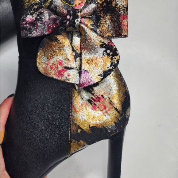 L'artiste Breathtaking Boots Multi Color Heel Leather Bow Size 37 new - Picture 4 of 12
